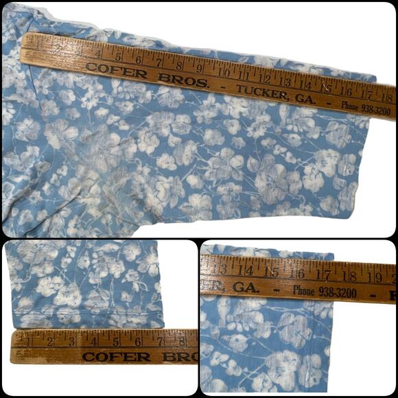 Avenue Plus Size Sheer Floral Popover Blouse Top Plus Size 30/32 3/4 Sleeves - Picture 11 of 13